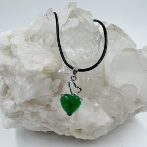 SMARAGDNI ŽAD - obesek SRCE - slika 2