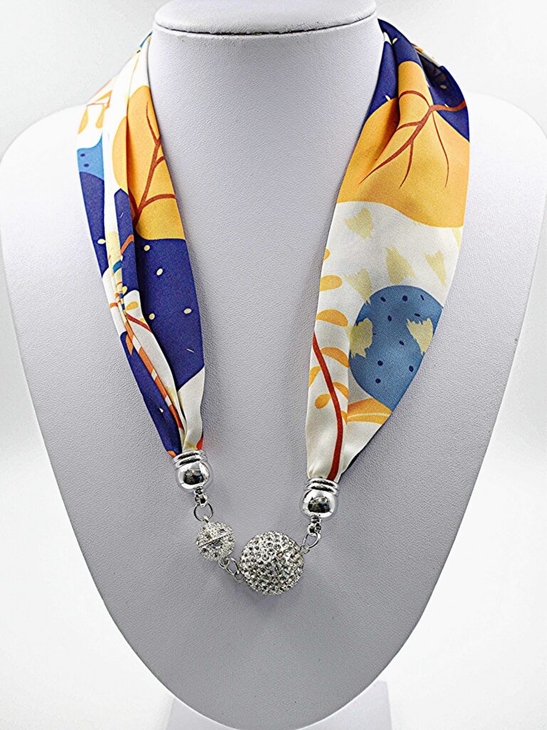 Modni šal (oranžno - moder)