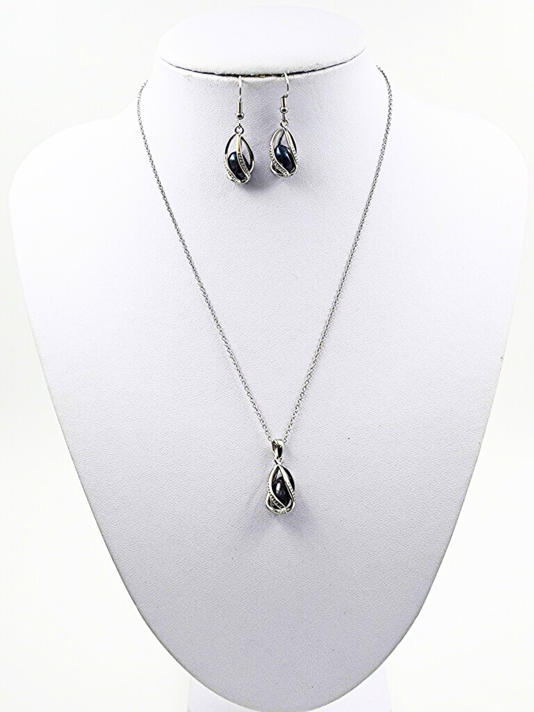 Biserni komplet (temno moder) - slika 1