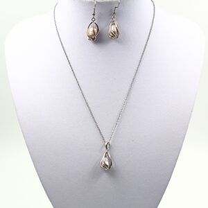 Biserni komplet (marelična barva)