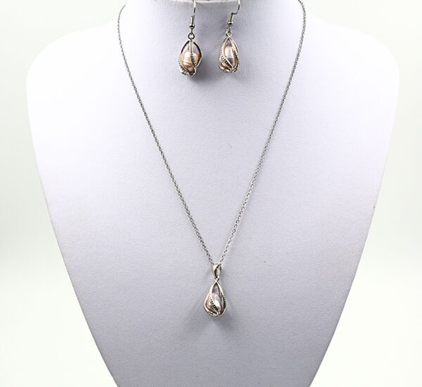 Biserni komplet (marelična barva)