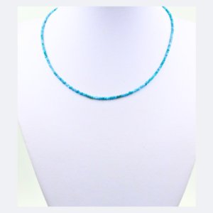 Brušena ogrlica - moder AHAT