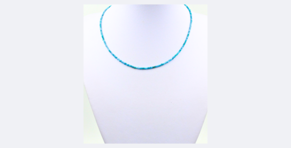 Brušena ogrlica - moder AHAT