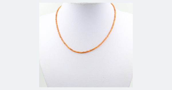 Brušena ogrlica - KARNEOL