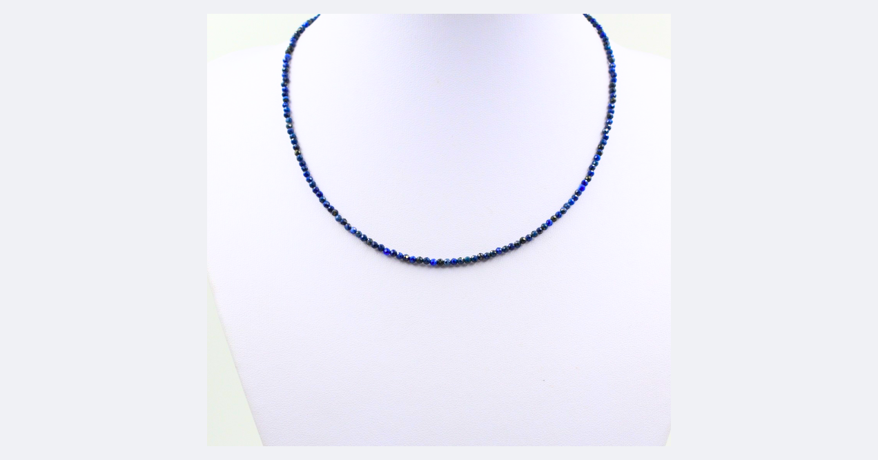 Brušena ogrlica - LAPIS LAZULI - slika 1