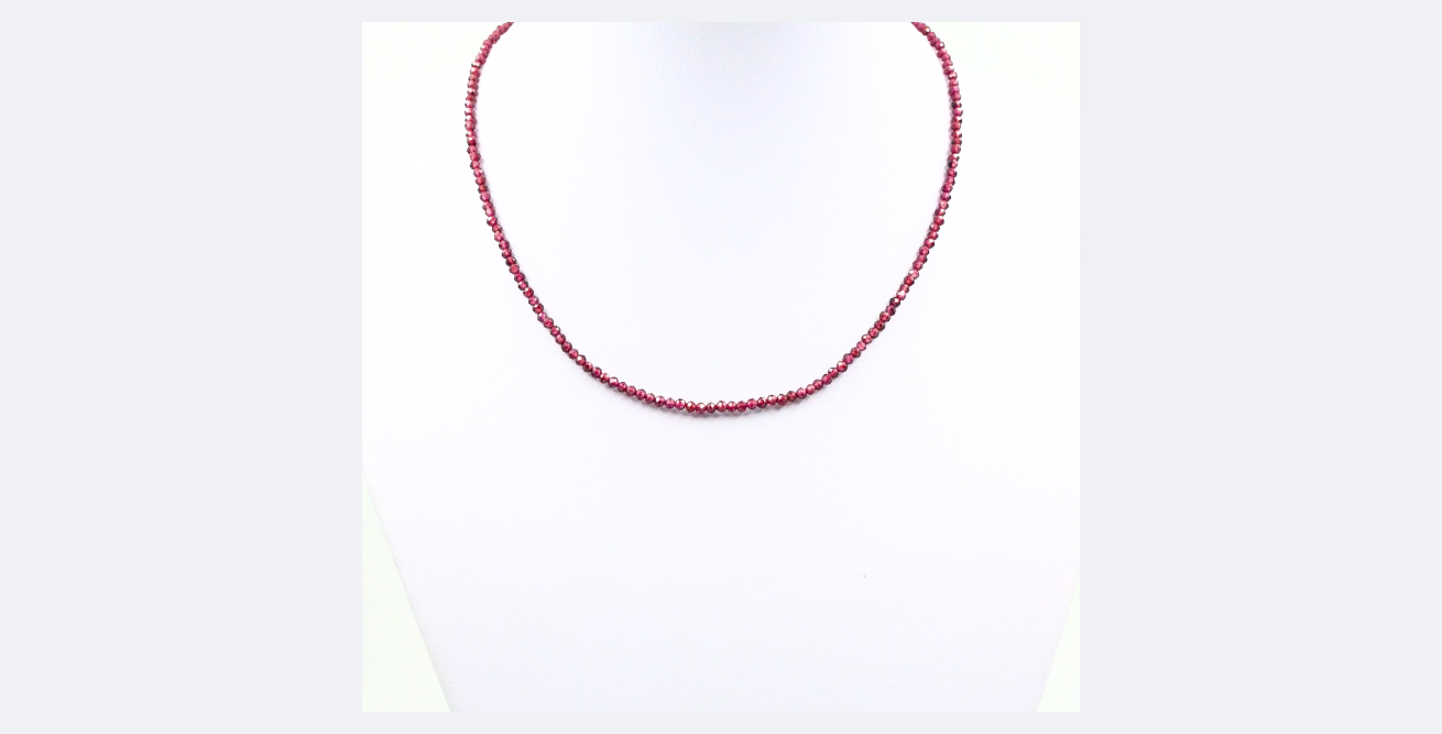 Brušena ogrlica - GRANAT - slika 1
